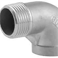 ステンレス鋼エルボー1/2とげのあるホースX1 / 2オスNPT自家製パイプフィッティング